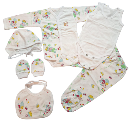 Hainute 0 - 1 an - Costumas 6 piese - Fabricat in Romania