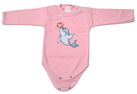 Hainute 0 - 3 luni - Body bebelusi model maneca lunga Bumbac 100% - Fabricat în România