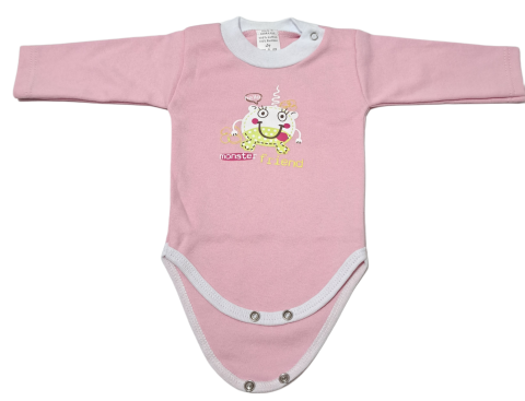Hainute 0 - 3 luni - Body bebelusi model maneca lunga Bumbac 100% - Fabricat în România