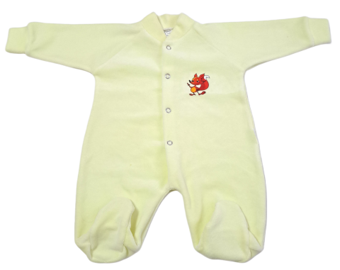 Hainute 0 - 3 luni - Salopeta nou nascut din catifea, Fabricata in Romania