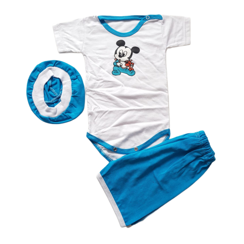 Hainute 6 - 9 luni - Set 3 piese hăinuțe copilasi, Fabricat in Romania, Bumbac