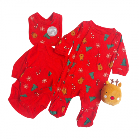 Costumase - Costumas din 5 piese si jucarie cadou Bumbac
