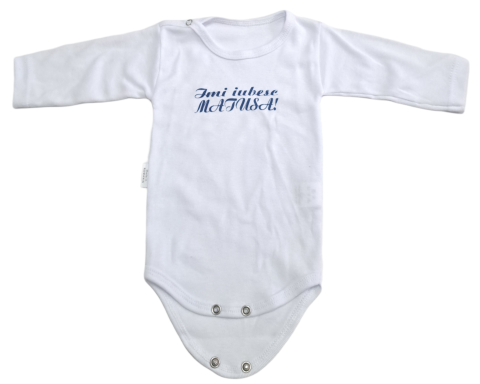 Hainute 3 - 6 luni - Body bebelusi model maneca lunga Bumbac 100% - Fabricat în România