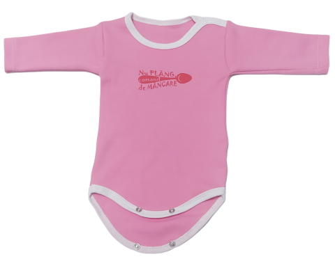Hainute 3 - 6 luni - Body bebelusi model maneca lunga Bumbac 100% - Fabricat în România