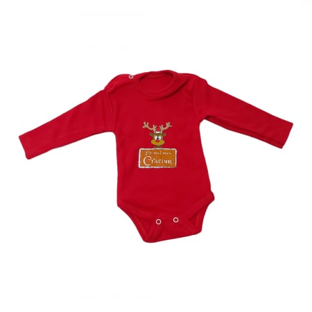 Marime 3 - 6 luni - Body maneca lunga Fabricat in Romania