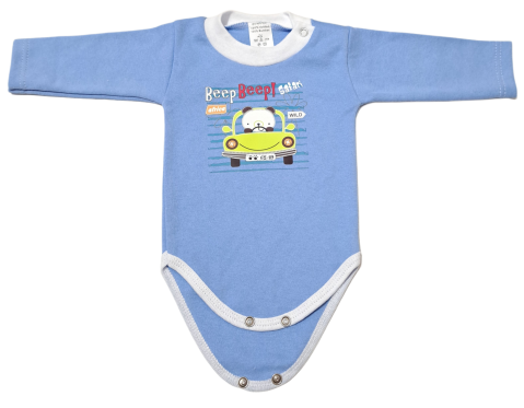 Hainute 0 - 3 luni - Body bebelusi model maneca lunga Bumbac 100% - Fabricat în România