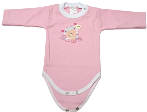 Hainute 0 - 3 luni - Body bebelusi model maneca lunga Bumbac 100% - Fabricat în România