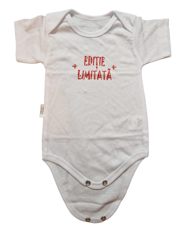 Hainute 0 - 3 luni - Body copilasi model maneca scurta Bumbac 100% - Fabricat în România