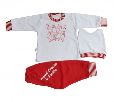 Marime 3 - 6 luni - Costumas 3 piese Fabricat in Romania