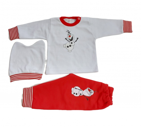 Marime 0 - 3 luni - Costumas 3 piese Fabricat in Romania