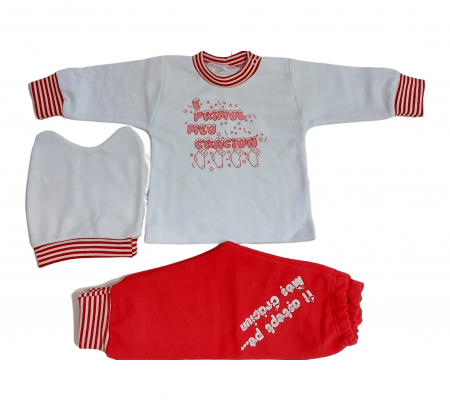 Marime 3 - 6 luni - Costumas 3 piese Fabricat in Romania