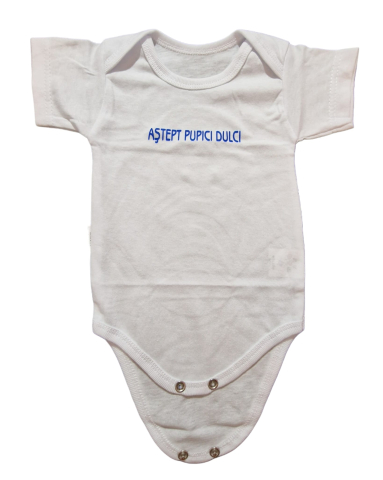 Hainute 0 - 3 luni - Body copilasi model maneca scurta Bumbac 100% - Fabricat în România
