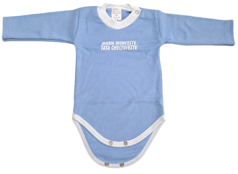 Hainute 3 - 6 luni - Body bebelusi model maneca lunga Bumbac 100% - Fabricat în România