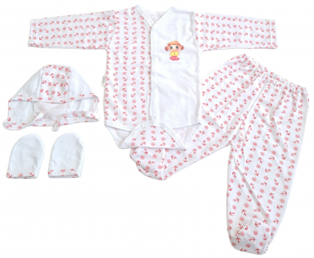 Hainute 0 - 1 an - Costumas 4 piese Fabricat in Romania