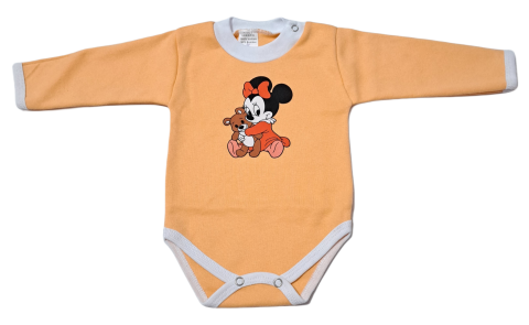 Hainute 0 - 3 luni - Body bebelusi model maneca lunga Bumbac 100% - Fabricat în România