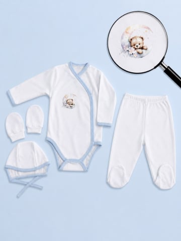 Costumase / Seturi - Set 4 piese hăinuțe nou-născut, Fabricat in Romania, Bumbac