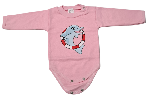 Hainute 0 - 3 luni - Body bebelusi model maneca lunga Bumbac 100% - Fabricat în România