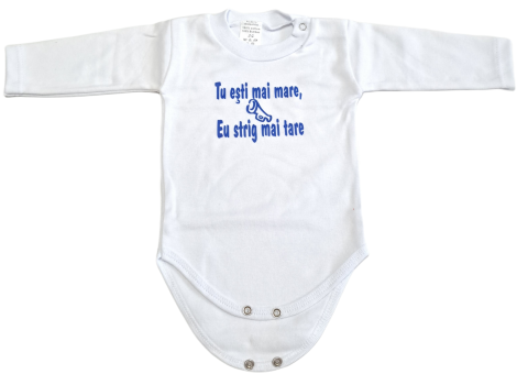 Hainute 3 - 6 luni - Body bebelusi model maneca lunga Bumbac 100% - Fabricat în România