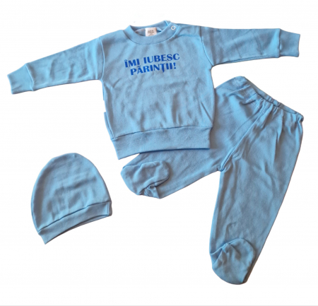 Marime 3 - 6 luni - Costumaș trening 3 piese bebeluși – Fabricat in Romania