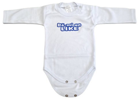 Hainute 3 - 6 luni - Body bebelusi model maneca lunga Bumbac 100% - Fabricat în România