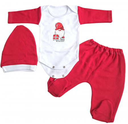 Marime 0 - 3 luni - Costumas 3 piese Fabricat in Romania