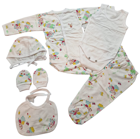 Hainute 0 - 1 an - Costumas 6 piese - Fabricat in Romania