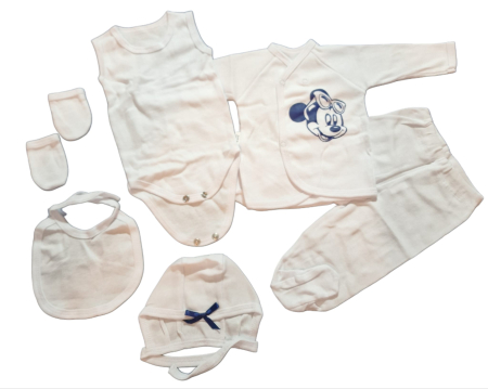 Hainute 0 - 1 an - Costumas 6 piese - Fabricat in Romania