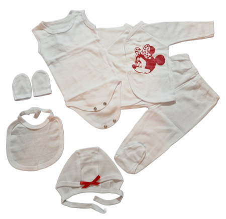 Hainute 0 - 1 an - Costumas 6 piese - Fabricat in Romania