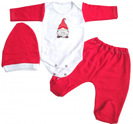 Marime 0 - 3 luni - Costumas 3 piese Fabricat in Romania