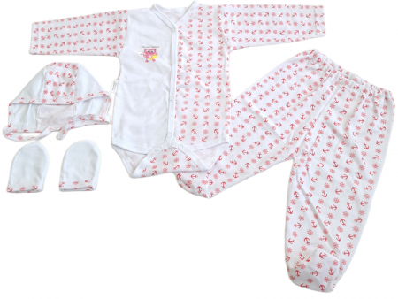 Hainute 0 - 1 an - Costumas 4 piese Fabricat in Romania