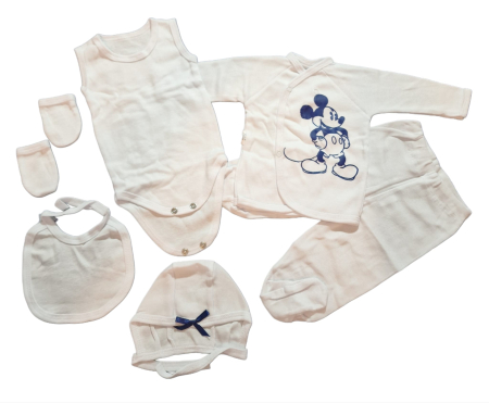 Hainute 0 - 1 an - Costumas 6 piese - Fabricat in Romania