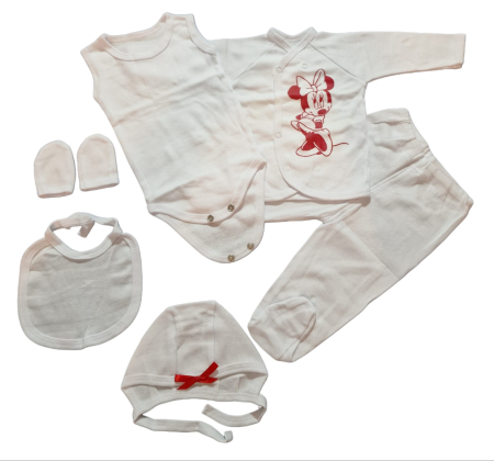 Hainute 0 - 1 an - Costumas 6 piese - Fabricat in Romania