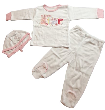 Marime 0 - 3 luni - Costumas 3 piese Fabricat in Romania