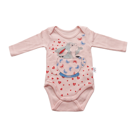 Hainute 6 - 9 luni - Body bebelusi model maneca lunga Bumbac 100% - Fabricat în Turcia