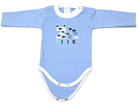 Hainute 0 - 3 luni - Body bebelusi model maneca lunga Bumbac 100% - Fabricat în România