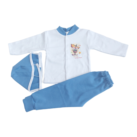 Seturi bebelusi si copilasi - Set 3 piese hăinuțe copilasi , Fabricat in Romania, Bumbac