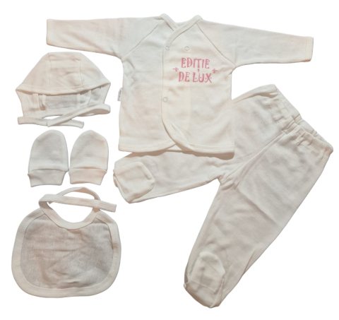 Costumase / Seturi Bebelusi - Costumas, Set 5 piese bebeluși, Bumbac 100%, Fabricat în România