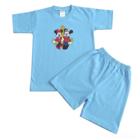 Hainute 3 - 4 ani - Tricou si pantaloni scurti, set 2 piese , Fabricat in Romania, Bumbac