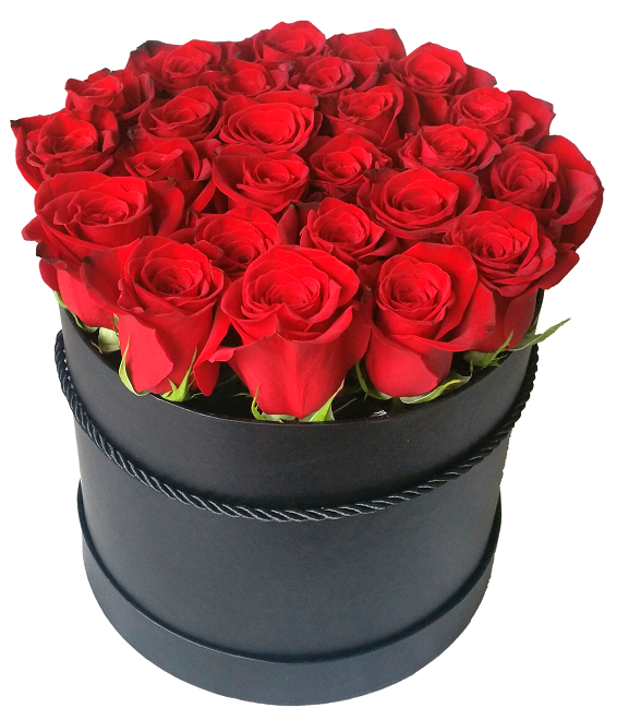 Cutie cu 25 trandafiri rosii [1]