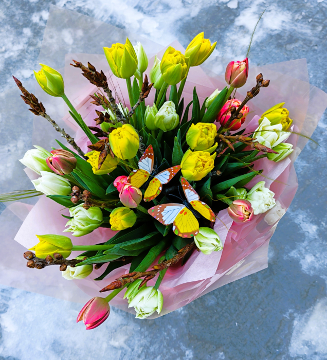 Buchet 31 lalele duble multicolore [1]