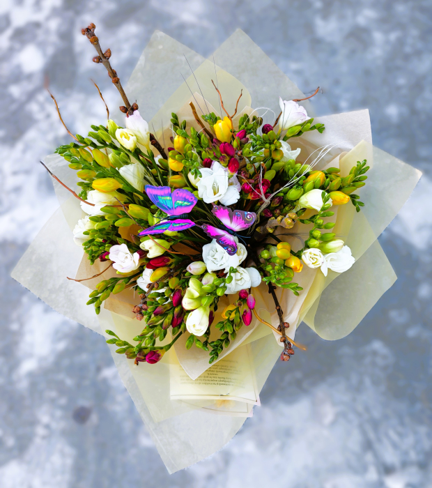 Buchet 55 frezii multicolore [1]