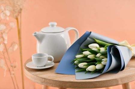 Buchete de primavară - Buchet 11 lalele albe românești