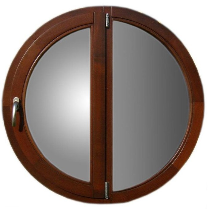 Round or oval windows made of triple-layered wood [2]