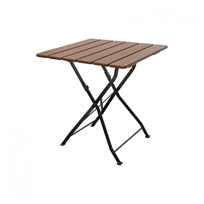 BISTRO CLASSIC Tisch aus massivem Akazienholz für den Garten oder die Terrasse, 700x700 mm, hellbraune Farbe [2]