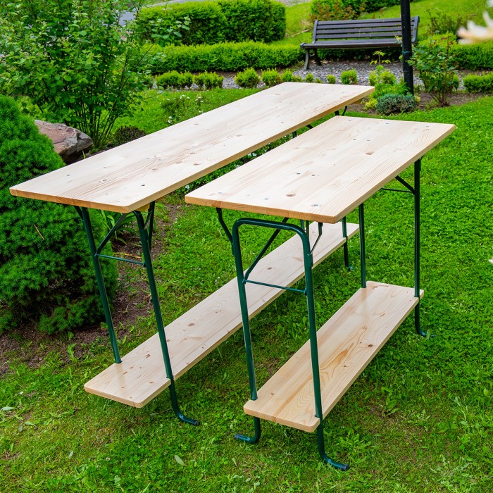 Masa STEH din lemn masiv de rasinos pentru gradina sau terasa culoare natur [2]