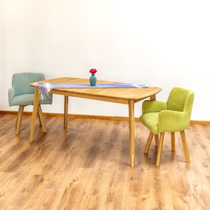 Masa VIBRA extensibila din lemn masiv de stejar pentru living sau bucatarie [9]