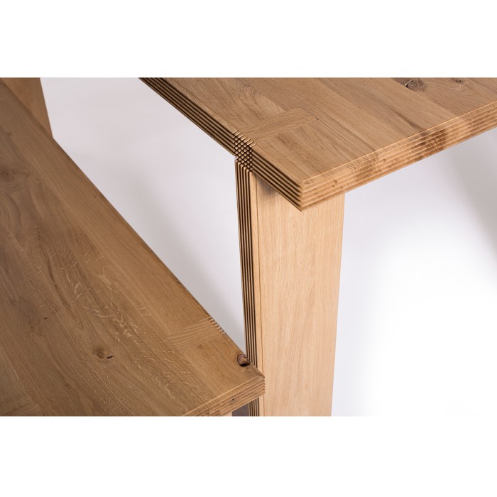 Masuta de cafea TRADIX din lemn masiv de stejar 110x65 cm culoare natur [4]