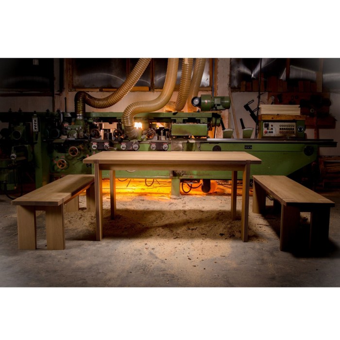 Masuta de cafea TRADIX din lemn masiv de stejar 110x65 cm culoare natur [6]