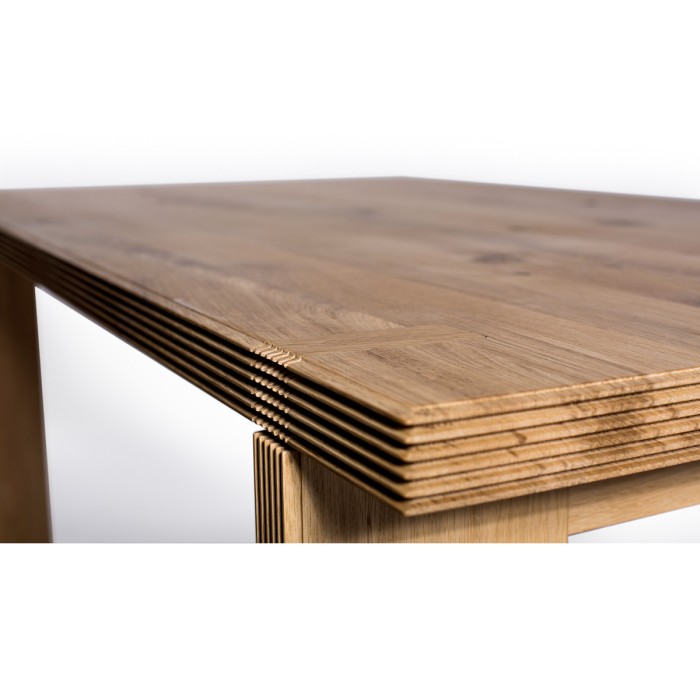 Masuta de cafea TRADIX din lemn masiv de stejar 110x65 cm culoare natur [5]