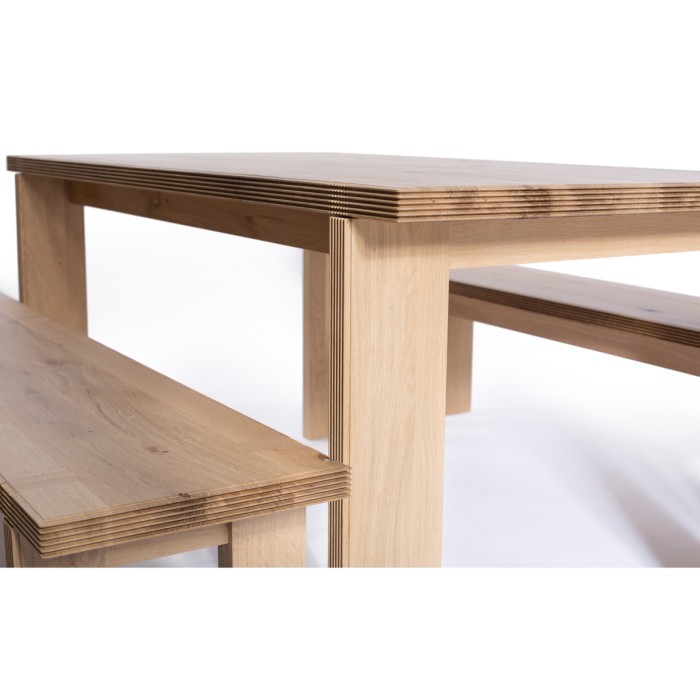 Masuta de cafea TRADIX din lemn masiv de stejar 110x65 cm culoare natur [3]